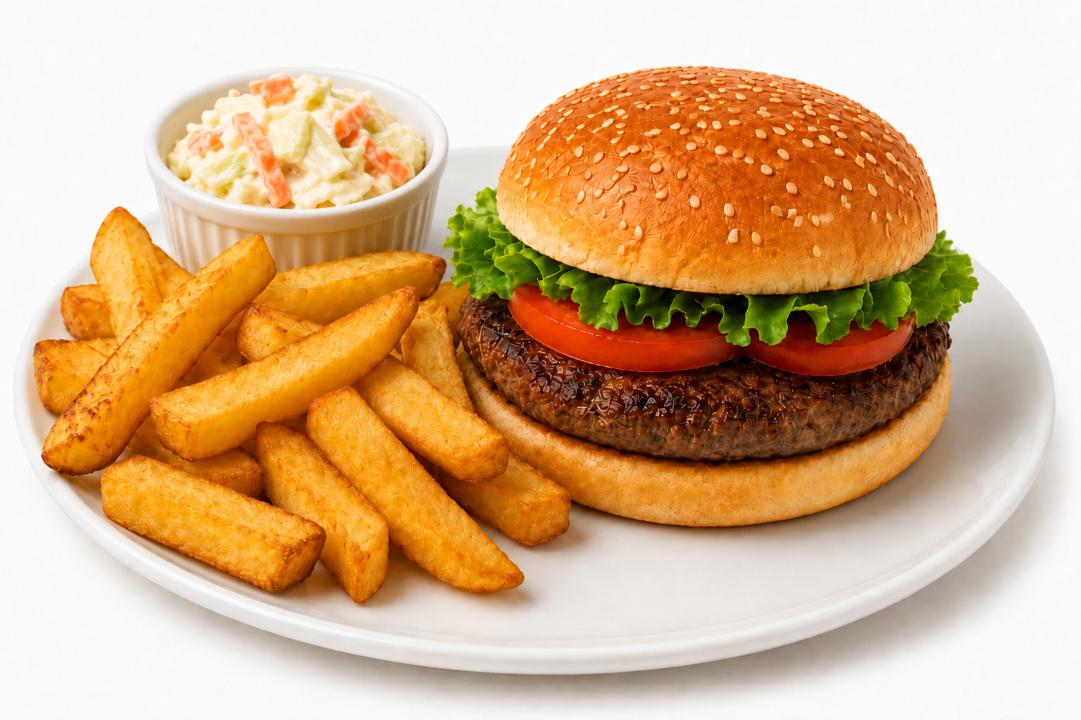 6oz Gourmet Burger with chips & coleslaw